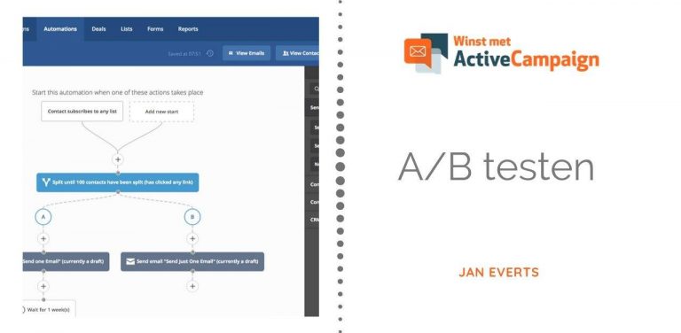 Activecampaign A/B test of splittest